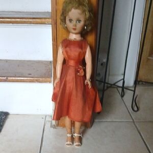 Elegant Orange Dress Doll
